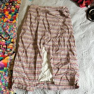 Madewell plaid wrap skirt